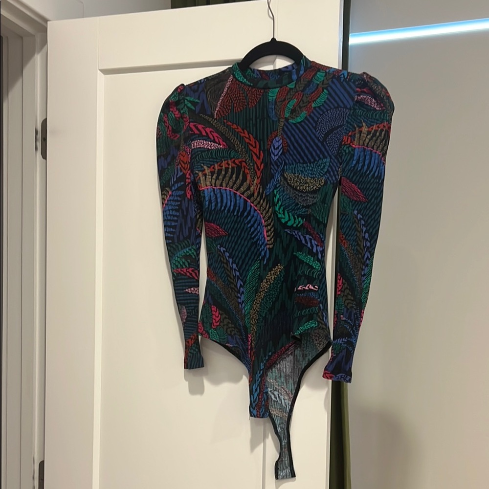 FARM Rio Multicolor Patterned Bodysuit
